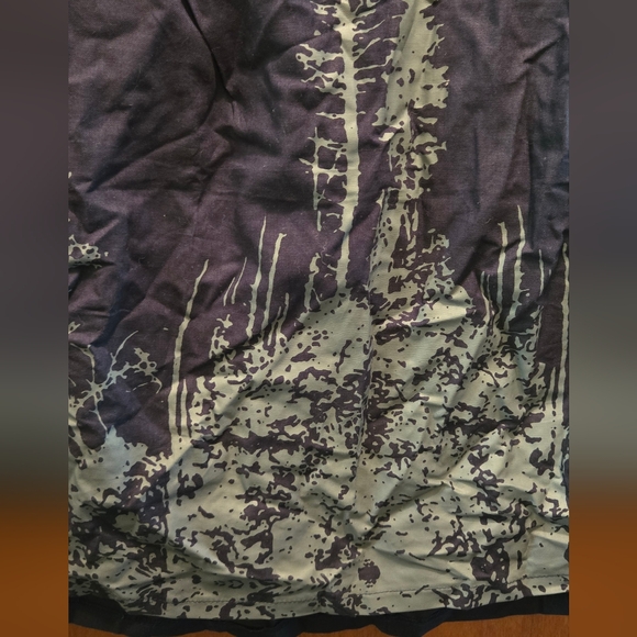 Kids Navy Blue Dress with Tree Forest Print SzL - Picture 3 of 9